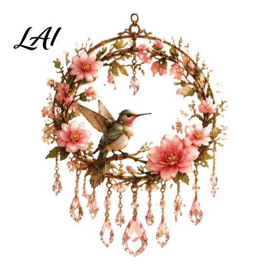 Stained Glass Style Suncatchers Acrylic Flower Bird/Butterfly Crystal Sun Catcher Decorative Hanging Ornament for Window Living Catcher Room Bedroom