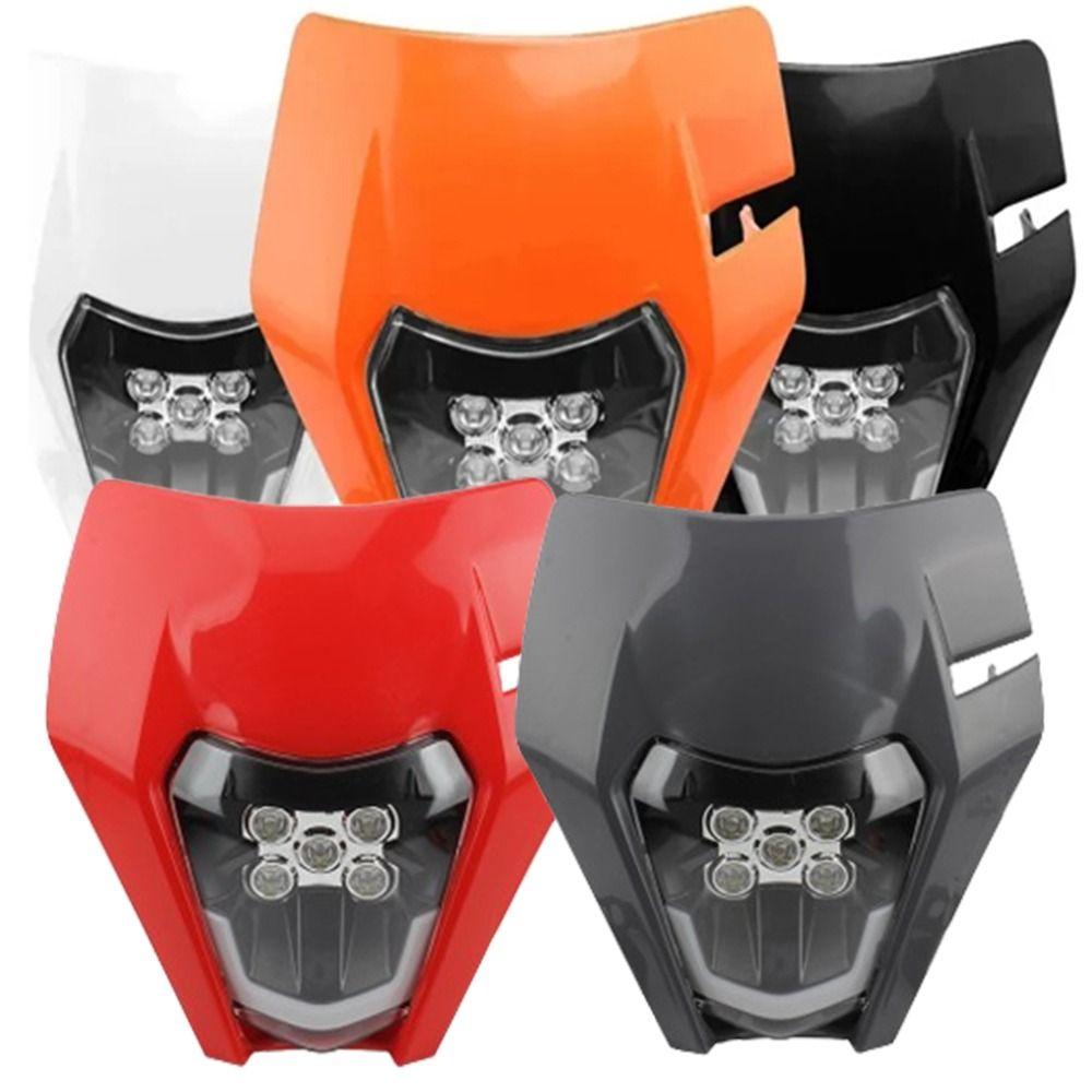 For KTM Motorcycle Headlight Plate 12V/5A Motocross Enduro Mask Motocross Headlamp  Outdoor