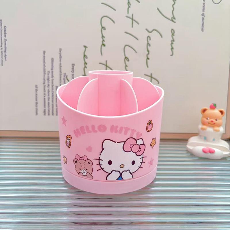 Sanrio Macaron Rotating Pen Holder Office Desktop Storage Box Kulomi Student Dormitory Desk Storage Pen Holder