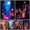 Anime Japanese Street Landscape Poster Prints For Living Room Home Decor Abstract Scenery Canvas Painting Wall Art Aesthetic