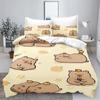 New 3d Print Kawaii Animal Capybara Bedding Set Boys Girls Twin Queen Size Duvet Cover Pillowcase Bed Kids Adult Home Textiles