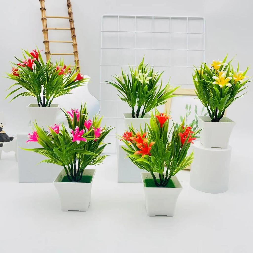 Artificial Cymbidium Potted Plant For Photography And Home Decoration Projects