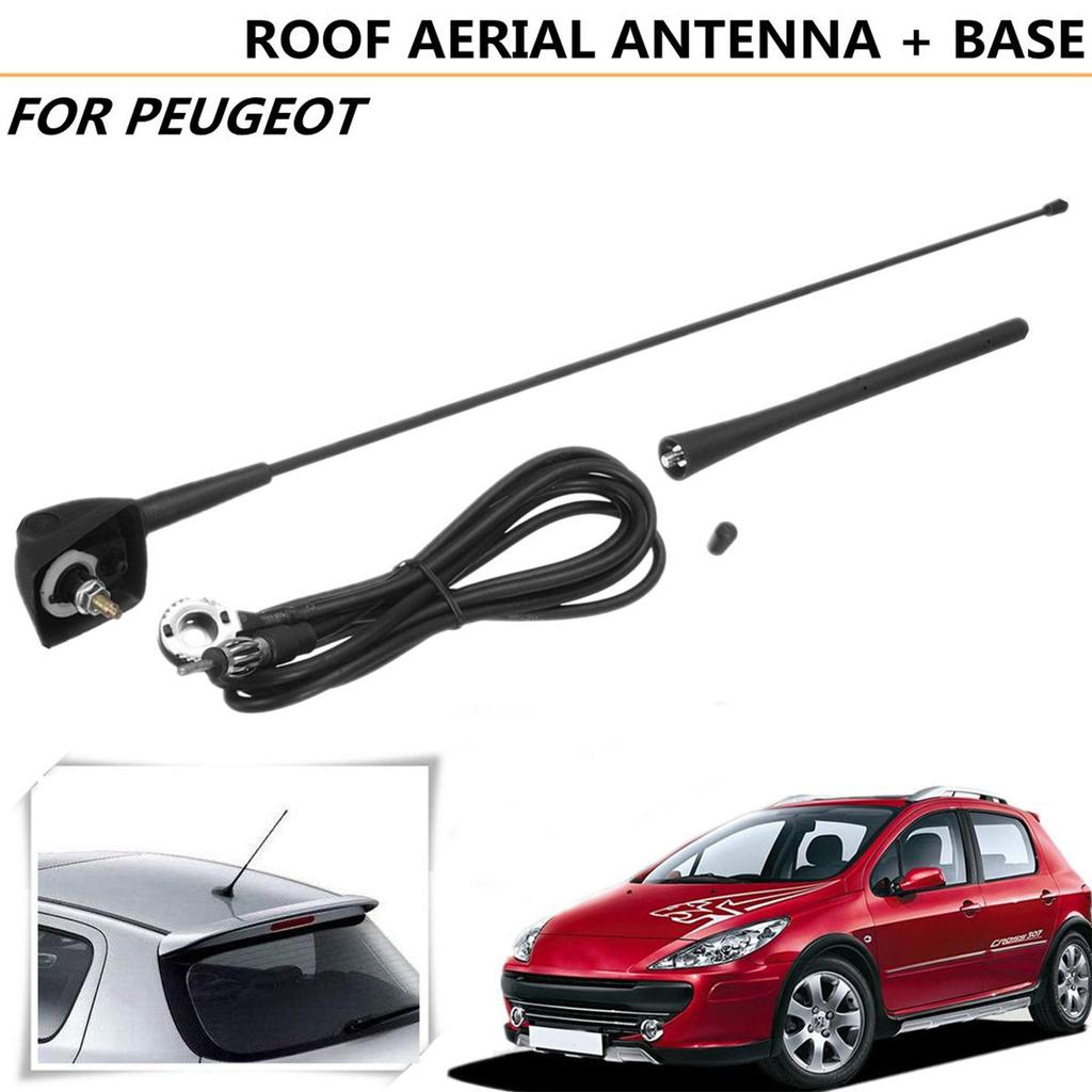 Car Roof Mount Antenna Aerial Base Mast Wire Cable FM AM Amplifier Signal Compatible For 106 205 206 306 307 309 406 806