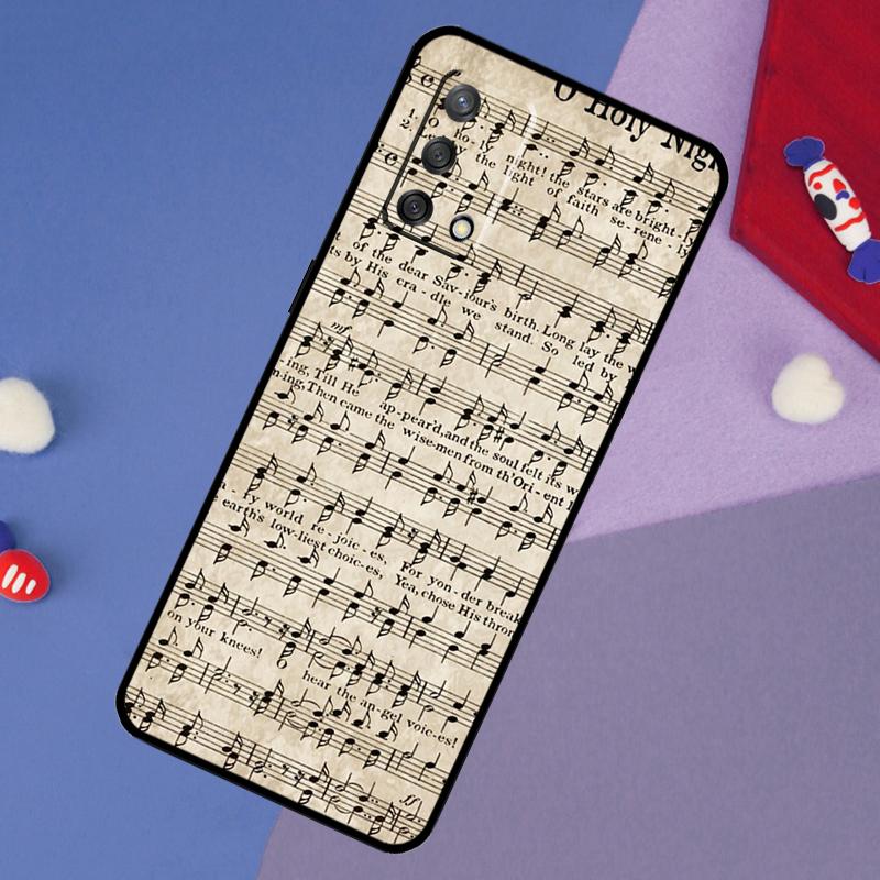 Sheet Music Case For OPPO A17 A54 A57 S A77 A74 A94 A5 A9 A53 A15 A16 A76 A96 A52 A72 A18 A58 A98 A78