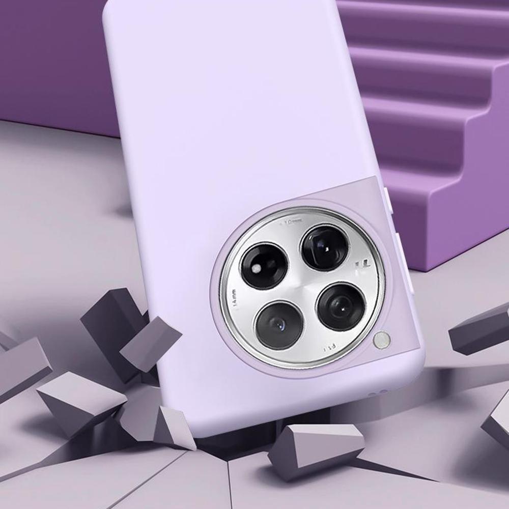 For OnePlus 12 5G Case Skin-Friendly Liquid Silicone+PC Phone Cover