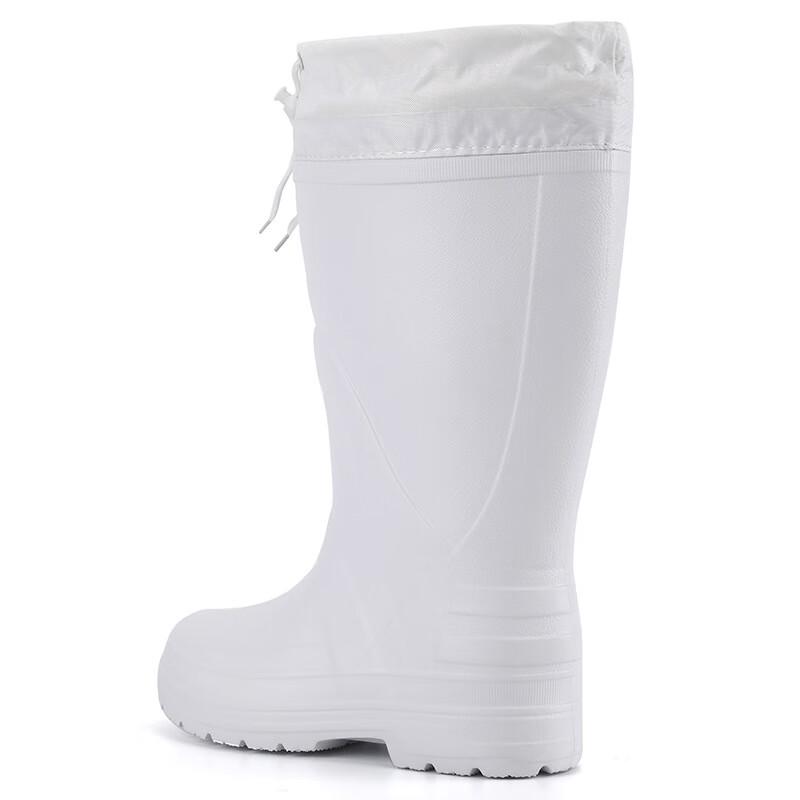Aotetayu Men's Fleece-Lined EVA Waterproof Work Rain Boots