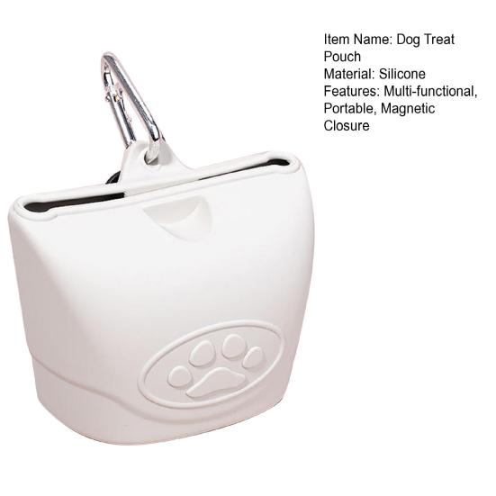 Silicone Dog Treat Pouch Small Pet Training Snack Bag with Magnetic Closure And Waist Clip for Training Walking