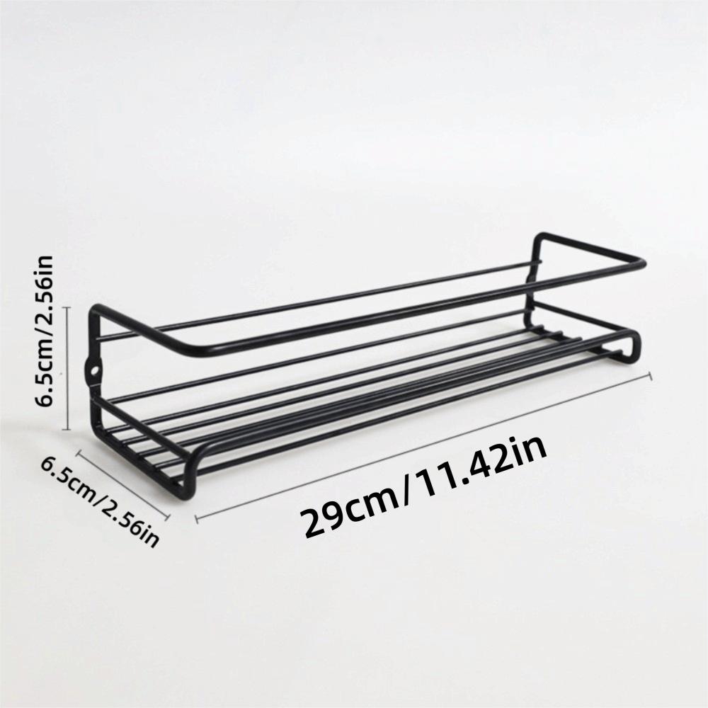 Single Layer Wall-Mounted Seasoning Shelf Carbon Steel Hanging Racks  Restaurant