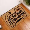 VIKAMA Cat Welcome Mat, Funny Hi Bye Print Doormat, Non-Slip Floor Rug for Indoor Outdoor Front Door Kitchen Bedroom Decor