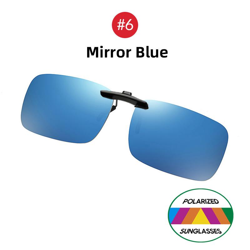 

Vivibee Мужские рыболовные очки-клипсы, зеркальные синие очки, поляризованные, Uv400, женские квадратные очки ночного видения для вождения with case