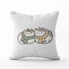Cartoon Cute Cat Pillowcase Modern Simple Design Home Decorative Cushion Cover For Sofa Car Backrest Square Pillow Covers