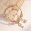 1PC Women's Fashion Pan Family Multi Element Beaded Key Lock Bracelet Bracelet Date Travel Banquet Party Festival Dressing Gift