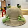 Chic Fisherman Frog Hat Womens Cartoon Sunshade Bucket Hat For Spring Summer