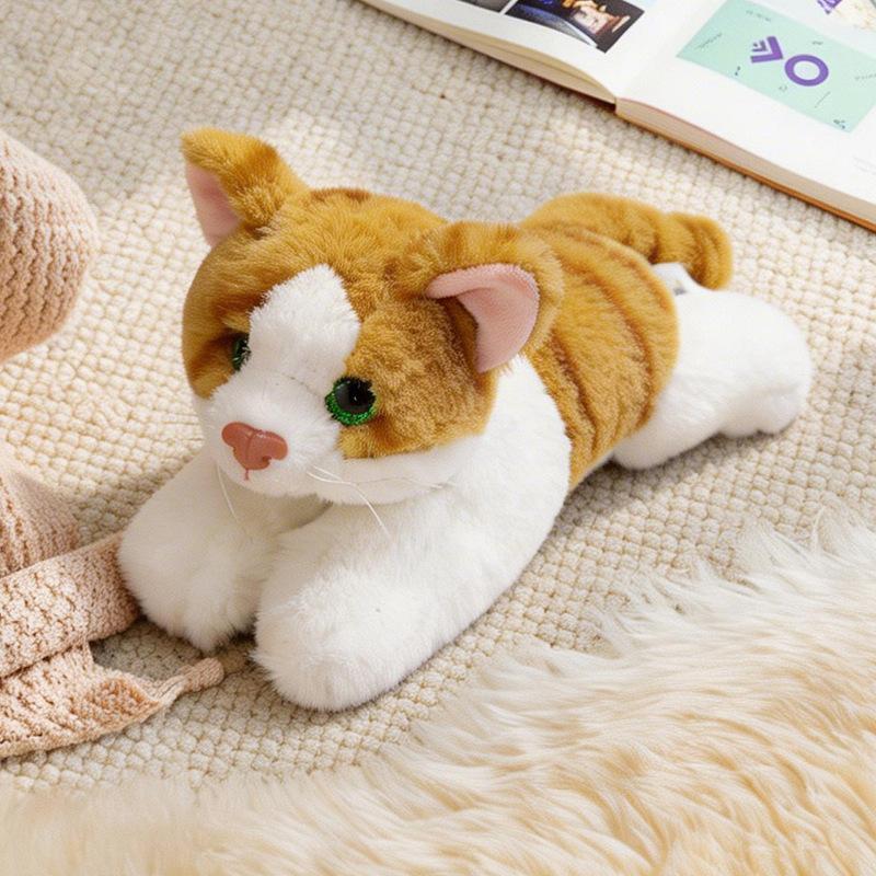 Schattige Zachte Serie Kat Pluche Set 12 Verschillende Rassen Tabby Calico Zwart Wit Grijs Oranje Tijgerstreep Zacht Warm Schattig 26cm