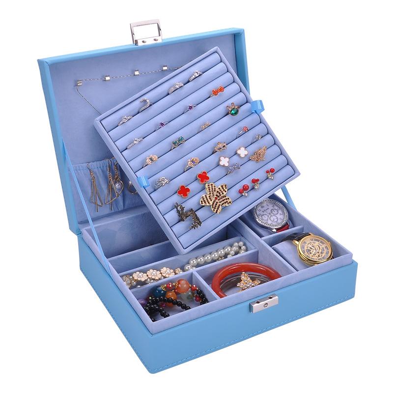 High Face Value Luxury Jewelry Storage Box Multifunction Earrings Necklace Rings Storage Box Pure Color Jewelry Display Boxes
