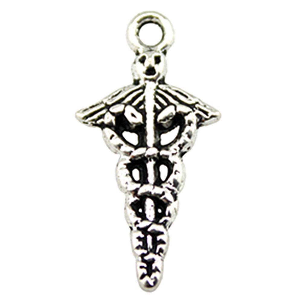 Cobra Snake Charms Antique Bronze Silver Pendants For DIY Bracelet Necklace Jewelry