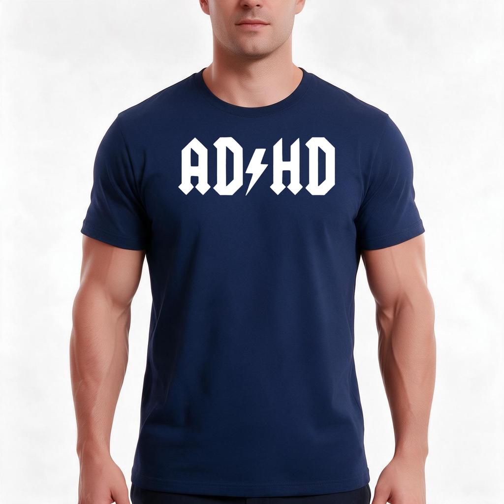 Adhd Tshirt Summer Casual Cotton Tee Oversized Streetwear Tops Vintage Graphic Print Loose Fit Short Sleeve 100 Cotton