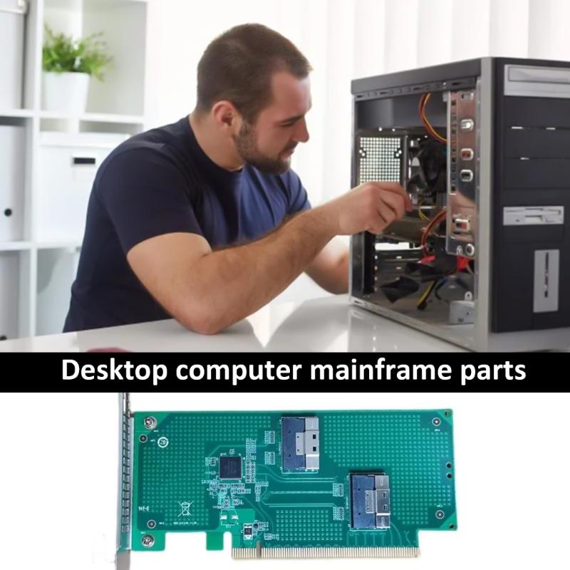 Highly Speed SFF-8654 8i To PCIe 4.0 X4 X8 External Extension Card Adapters SFF-8654 8i Adapters Card Computer for Nvme