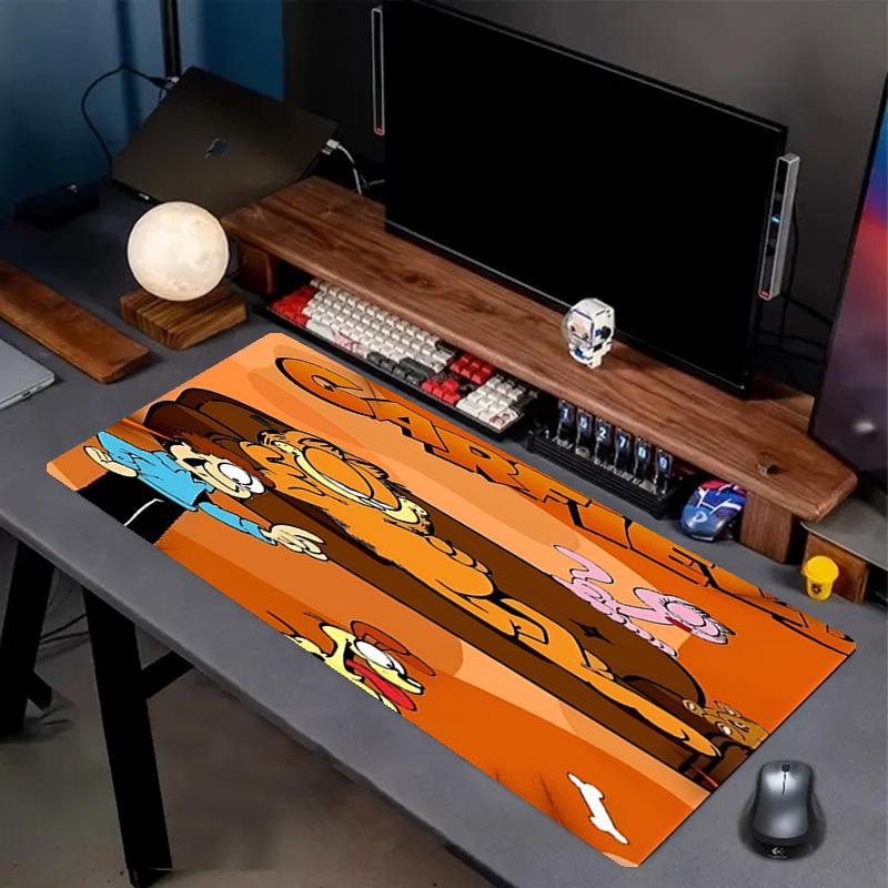 Garfield Print Mouse Pad, Anti‑Slip Desktop Keyboard Mat, for PC Laptop Gaming Working Daily Use, Cool Festival Surprise Gift