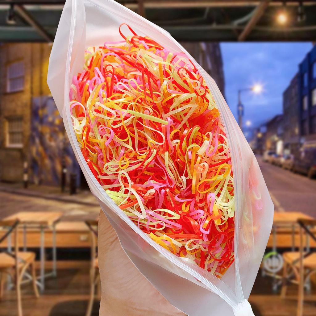 4000 Stück Einweg-Elastik-Haargummis Niedliche Mädchen Haargummi für Pferdeschwanzhalter Haarflechtwerkzeuge Zubehör Kopfschmuck