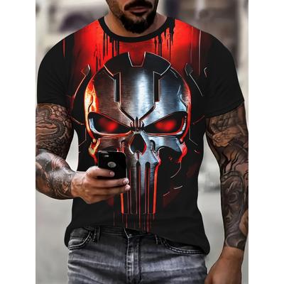 Pánské tričko Marvel Punisher Grafické tričko Vtipný slogan Písmeno Kulatý výstřih 3D potisk Superhrdinské tričko