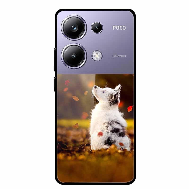Colorful Aesthetic Tempered Glass Phone Case for Redmi 12 5G & POCO M6 PRO