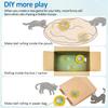Motion Activate Interactive Cat Toys - Automatic Moving Ball Toys for Indoor Cats, Self Rotating Ball with Lights, Electric Cat Mice Toys, USB
