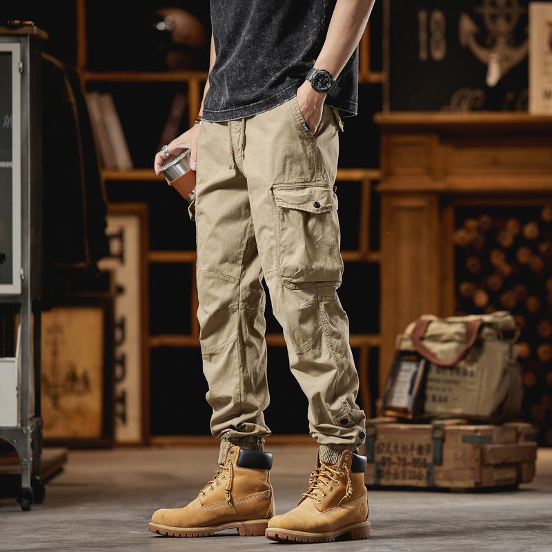 

Новый американский ретро комбинезон на осень и зиму, мужской свободный большого размера, с завязками для молодых людей, с многокарманными повседневными брюками 38