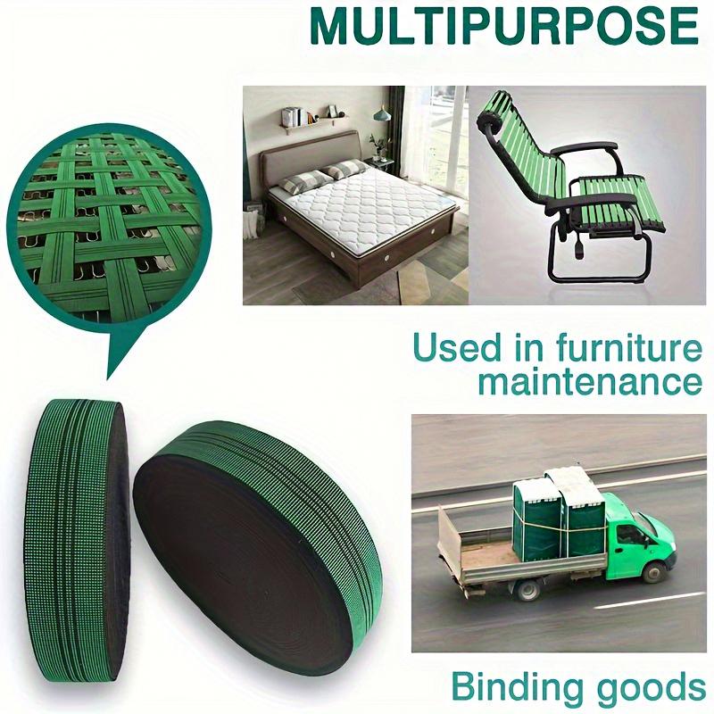1PC Upholstery Elastic Cord Green Furniture Elastic Straps Heavy Duty Sofa Support Strapping Elastic Webbing