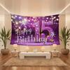 Banner de Fondo Feliz Cumpleaños 15, Diseño de Número 15 de Diamante con Purpurina, Fondo para Fotos para Fiesta de 15 Cumpleaños Quinceañera Boda Decoración