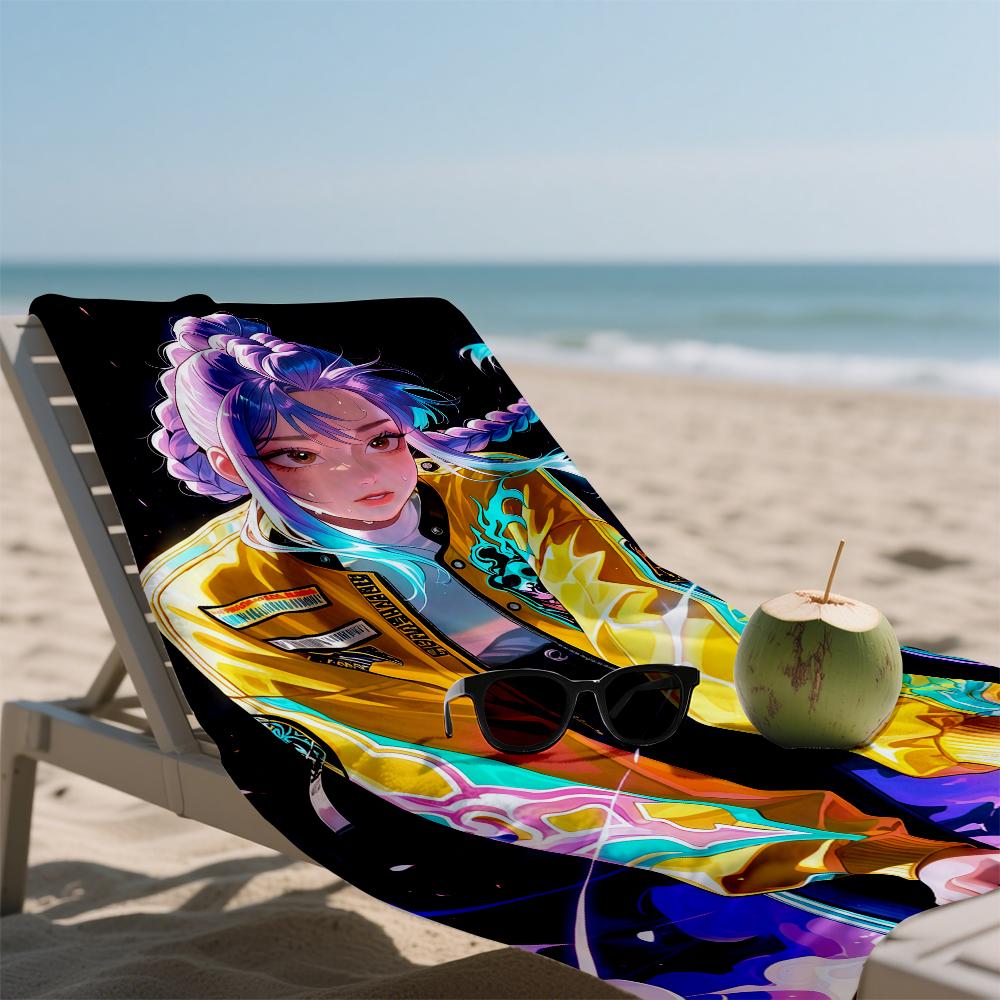 KPop D-Demon HH-Hunters Quick Drying Bath Towel Microfiber beach towel light weight swimming camping yoga beach out