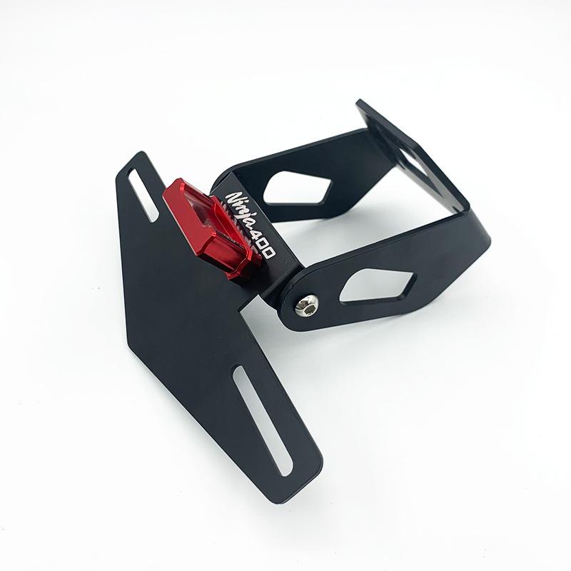 Motorcycle License Plate Holder for Kawasaki Ninja 400 - Universal Short Tail Modification