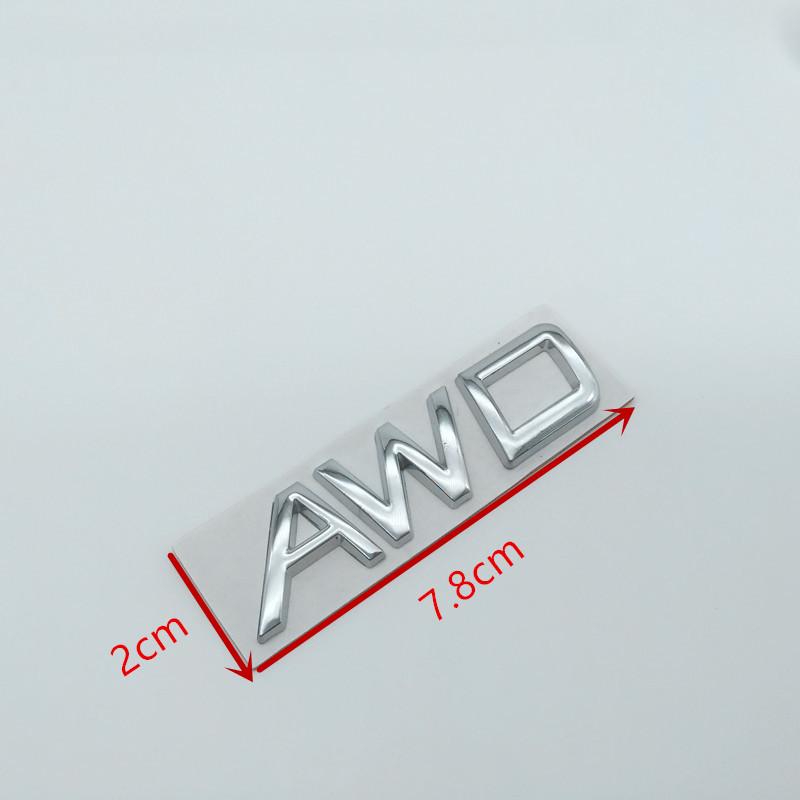 1pcs 3D Metal T4 T5 T6 T8 AWD Car Letter Rear Tail Trunk Emblem Badge Sticker Decals Styling Auto Accessories