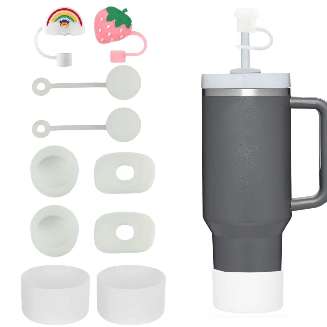 

4pcs Clear Silicone Leak Proof Durable Cup Protector Accessories for CONQUERALL Stanley Cups