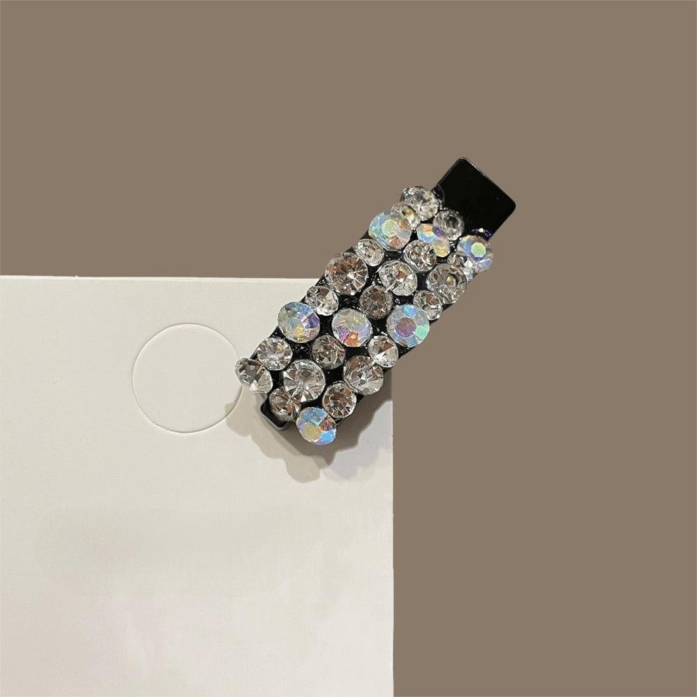 1pcs Colorful Rhinestone Duckbill Hairpin Acetate Material Small Side Clip Bangs Ponytail Holder
