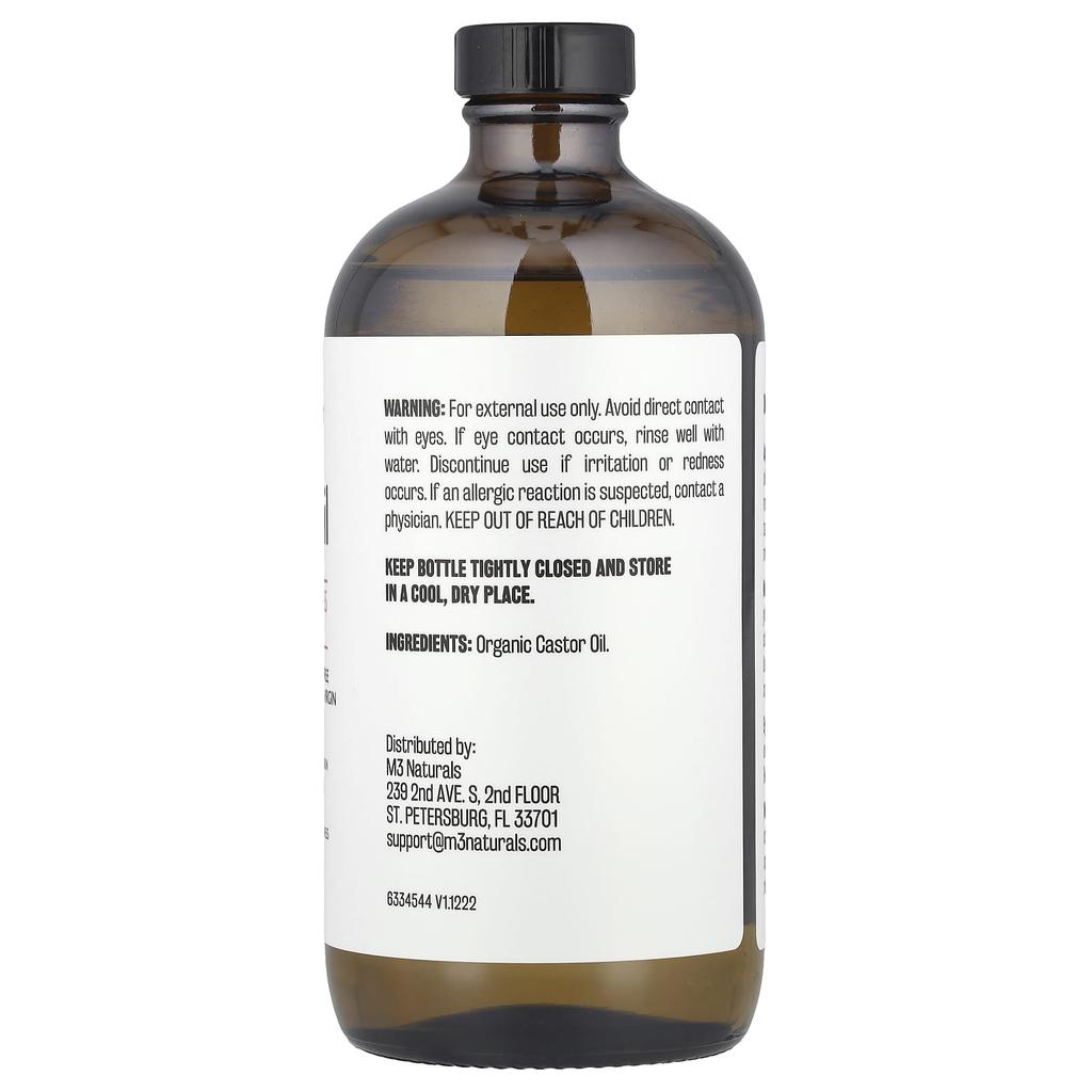 M3 Naturals Castor Oil + Body Wrap Kit, 500Ml(16.9Fl Oz)