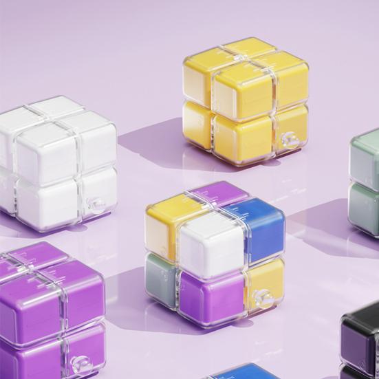 Cube Pill Box with Lanyard Portable 8-Cell Medicine Box Sealed Pill Dispenser Cube 7
