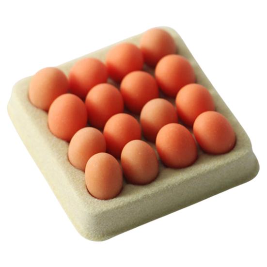 

Нежный реалистичный удобный для хранения легкий изысканный детализированный мини-игровой поднос для яиц игрушка для косплея кукольный домик оранжевый