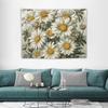 1pc Watercolor Daisy Tapestry Wall Hanging - Polyester Fabric, Machine Washable, Great for Bedroom Dorm Living Room Decoration