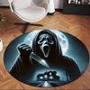 Ghostface (5) Tapis de Bureau Rond Tapis de Sol Décoratif pour Bureau Chambre Salon et Espace Maison