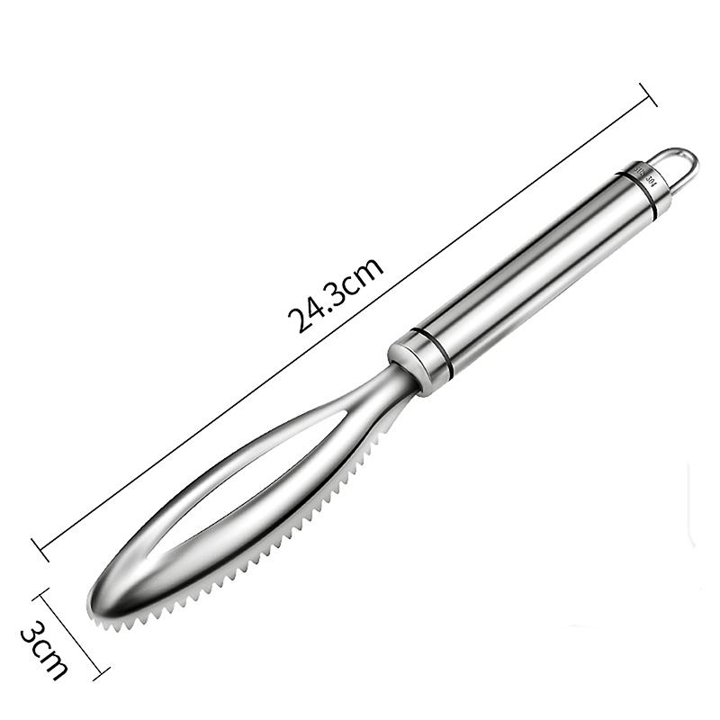 Stainless Steel Fish Scale Remover Fish Scales Graters Scraper Fish Scaler Brush Scraping Scales Device Fish Cleaning Tool