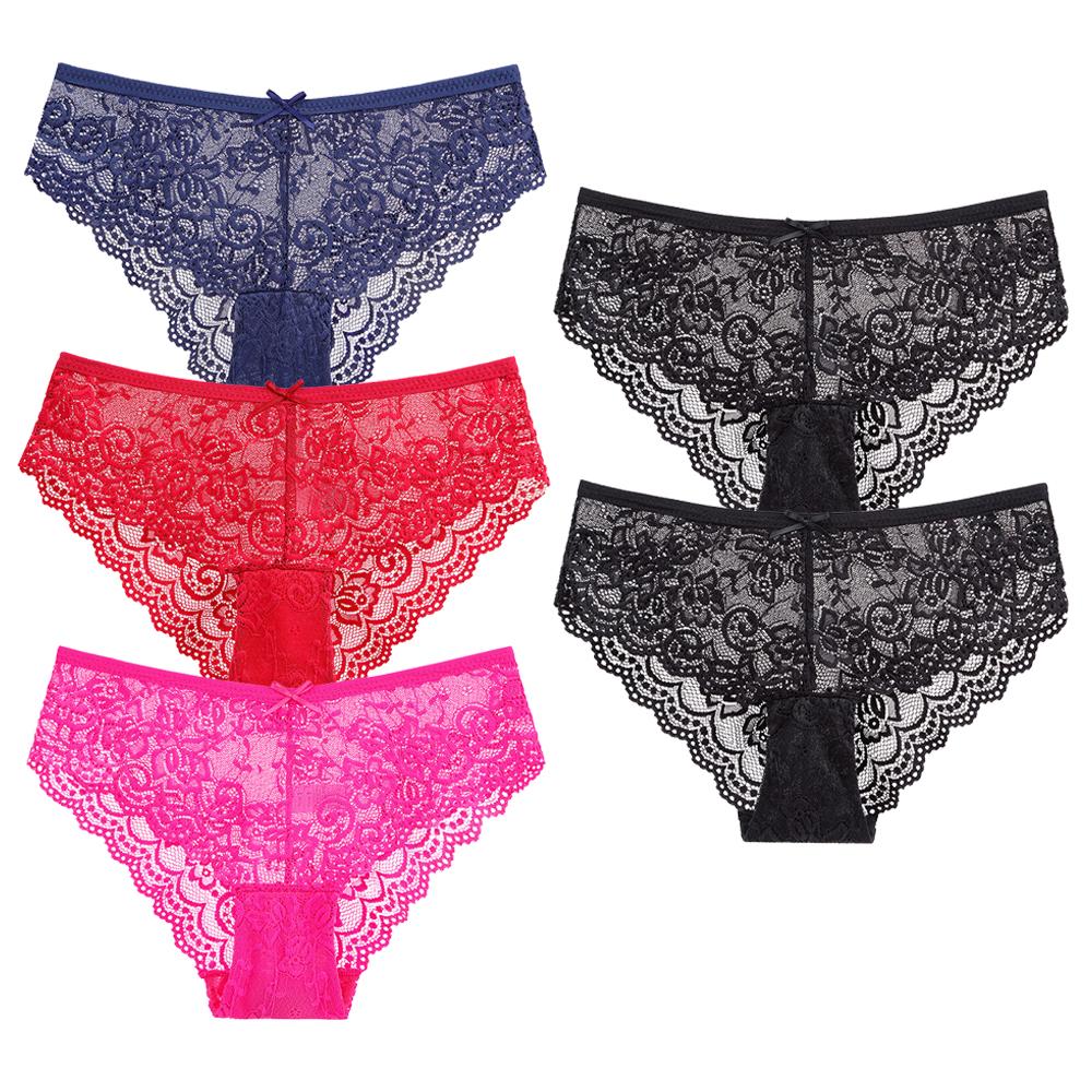 

Женские хлопковые трусики M-2XL Женское кружевное нижнее белье в стиле пэчворк Сексуальные трусы с низкой талией Женские удобные трусы 5 шт./компл. XXL