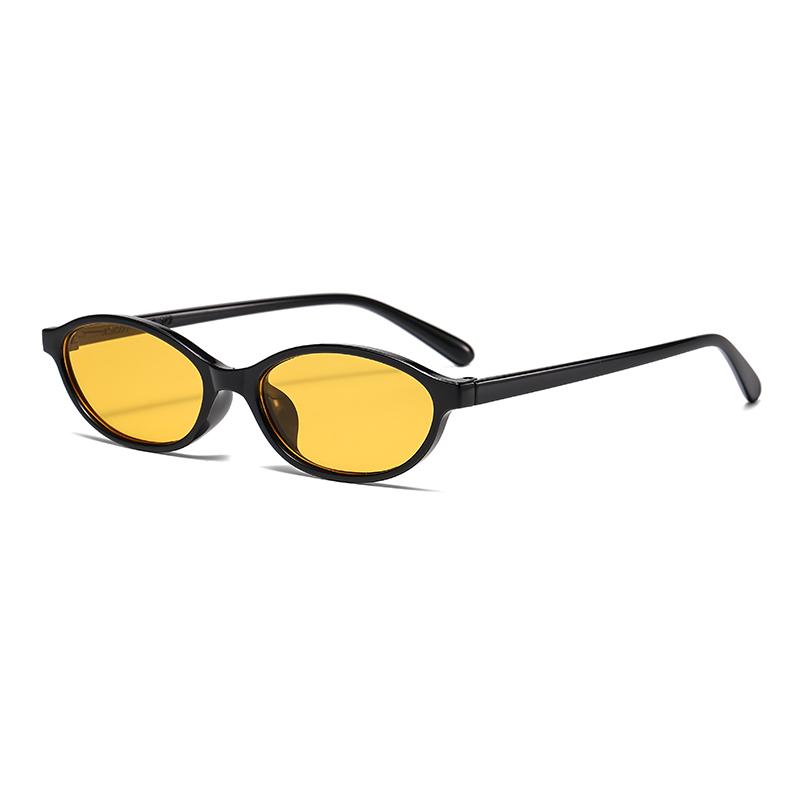 Retro Oval Frame Sunglasses Fashion Personalized Trendy Small Frame Sunglasses Punk Cat Eyes Sunshade Sun Protection Glasses