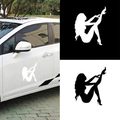 Su geçirmez Seksi Güzellik Kendinden Yapışkanlı Dekor Çıkartması Yansıtıcı Araç Plakası