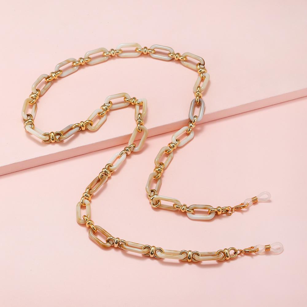 

Красочная акриловая цепочка-держатель для очков и маски с квадратной кольцевой пряжкой