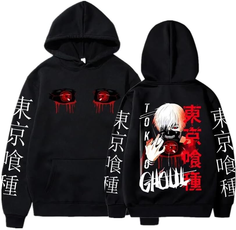 2024 new Anime Tokyo Ghoul Hoodie Cool Kaneki Ken Eyes Print Sweatshirt Men Women Casual Oversized Hoodies Harajuku Streetwear