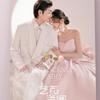 Wedding Dress 2025 Couple Question Wedding Dress Travel Photography Clothing Tube Top Temperament Pink Banquet Wedding Dress