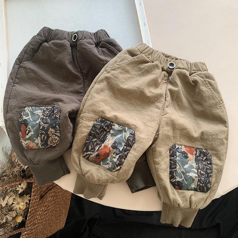 2025 Winter Korean Style Fleece-Lined Pants: Thick, Fashionable, and Warm for Boys and Girls