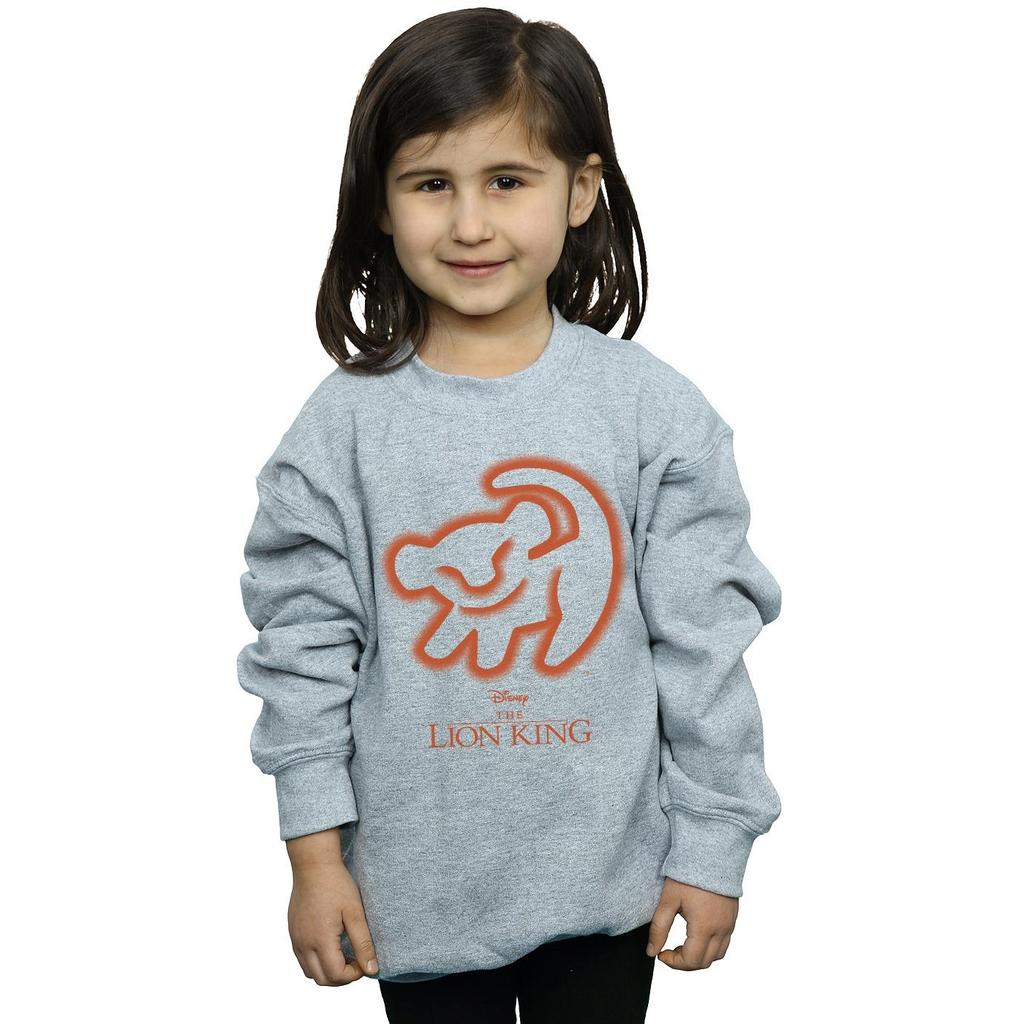Disney Mädchen-Sweatshirt mit Höhlenzeichnung „Der König der Löwen“.