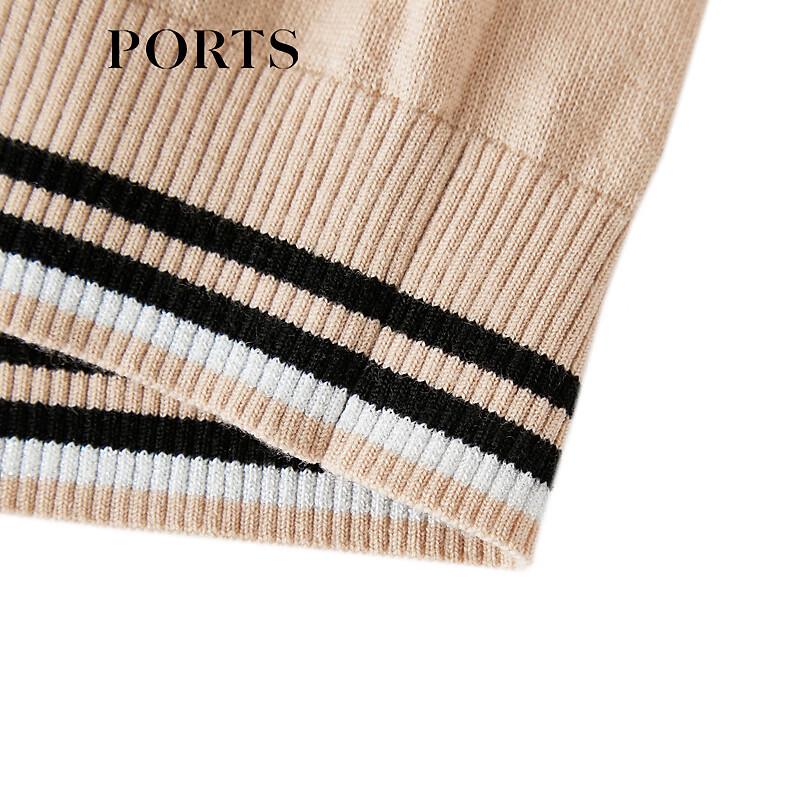 PORTS Women's V-Neck Long Sleeve Wool Knit Pullover